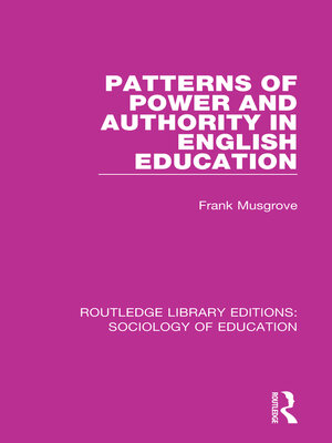 cover image of Patterns of Power and Authority in English Education
